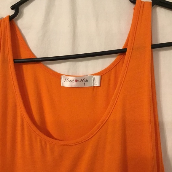 Heart and Hips Orange Tank Tunic Size Small - Picture 3 of 7